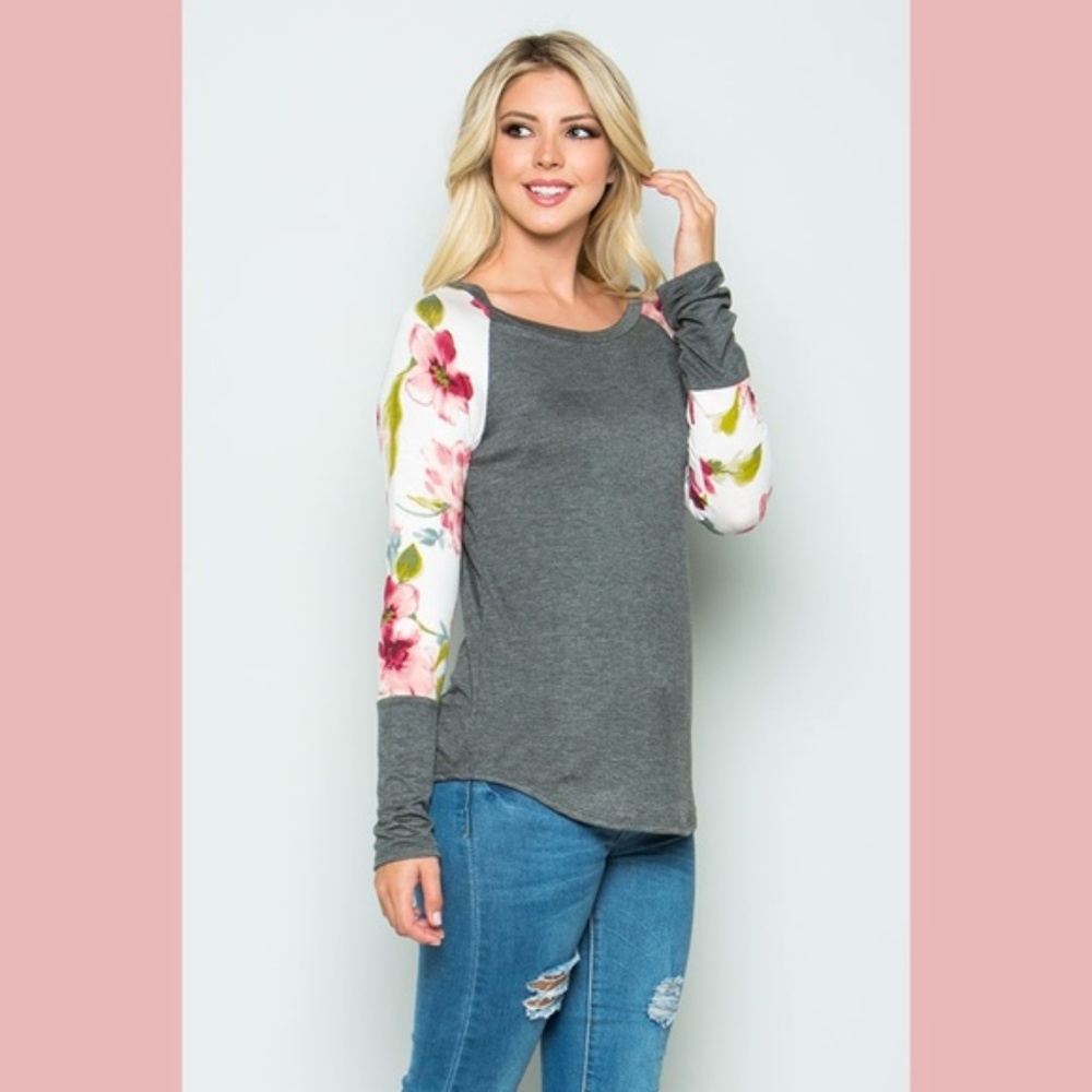 Floral Long Sleeve Top - Picture 2 of 3